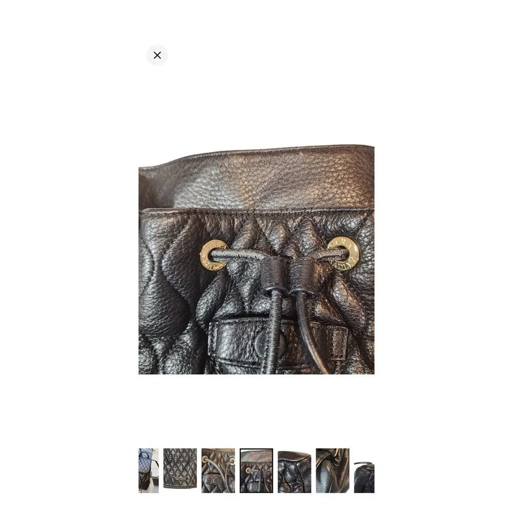 Vera Bradley Amy Quilted Leather Soft Backpack‎ Black